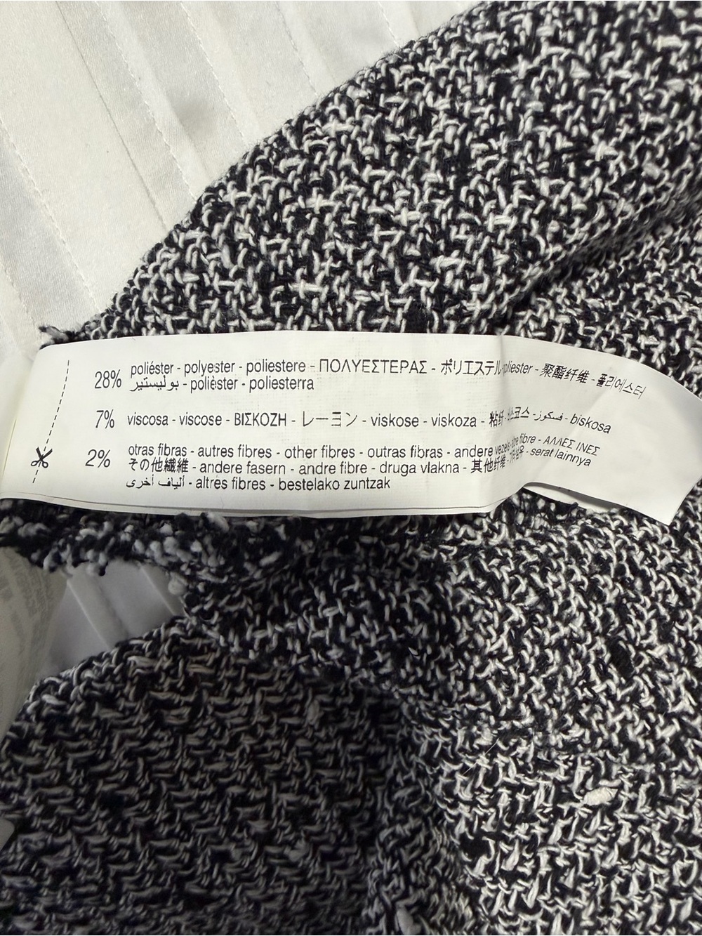 ZARA Preppy Tweed Contrast Bib Collar Dress  XL Pre‑Loved Chic dark academia - Picture 6 of 7